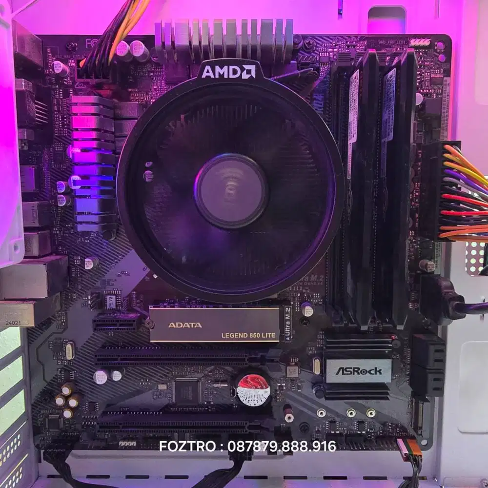 PC AMD Ryzen 5 5600G RAM 16/512GB NVME SIAP PAKAI DESIGN/OFFICE/GAMING