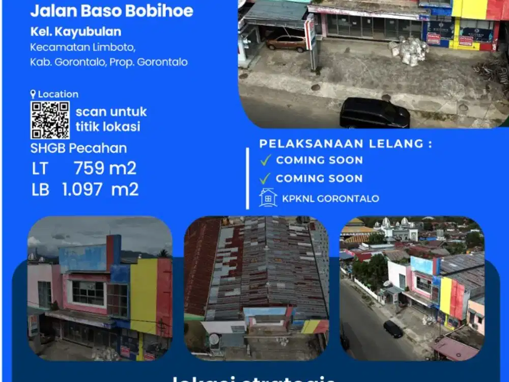 TANAH DAN BANGUNAN KOMERSIL 2 LANTAI