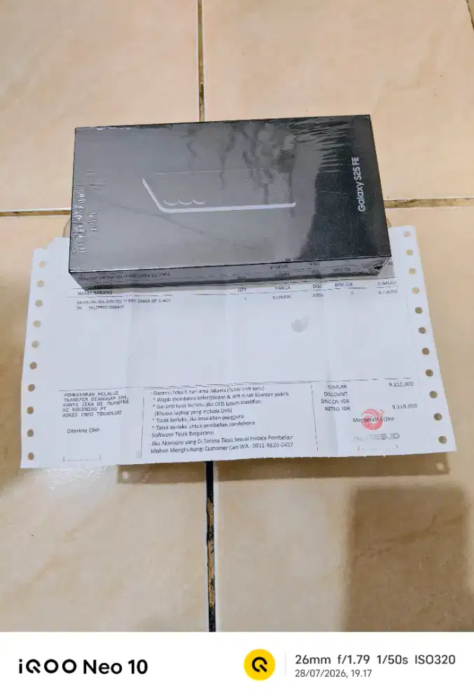 BARU 100% | Samsung Galaxy S25 FE 5G | 8/256GB | Jet Black | Grs Resmi