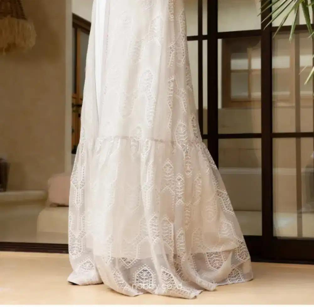 Dijual Outer Gamis panjang Hijau Soft