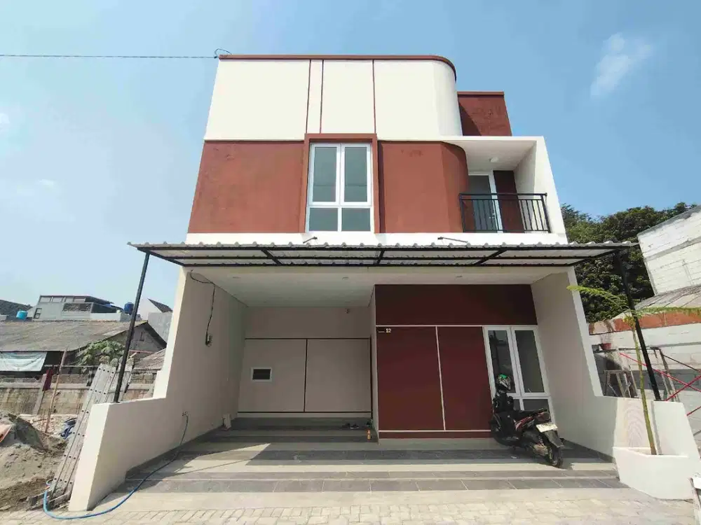 Rumah Cantik Industrial Harga Ekonomis 2 Menit Akses Tol Limo