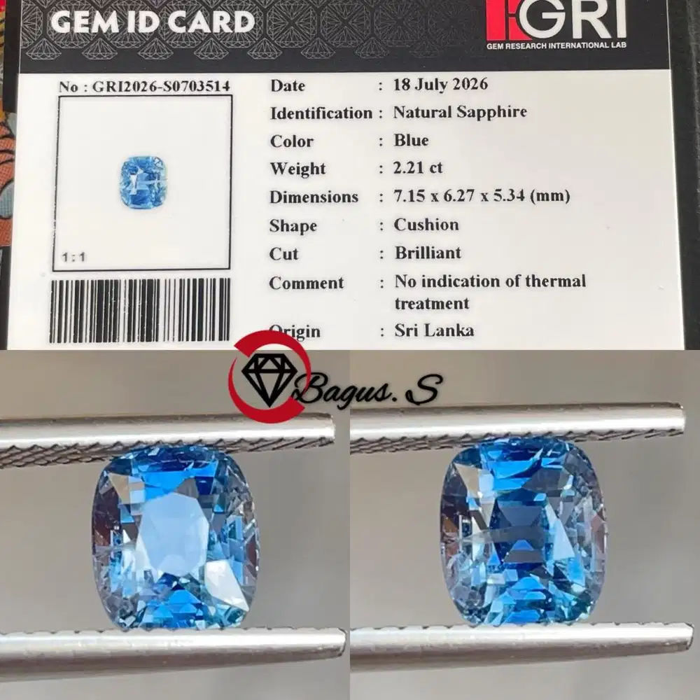 Natural Blue Sapphire No Heat SriLanka 2.2 CT