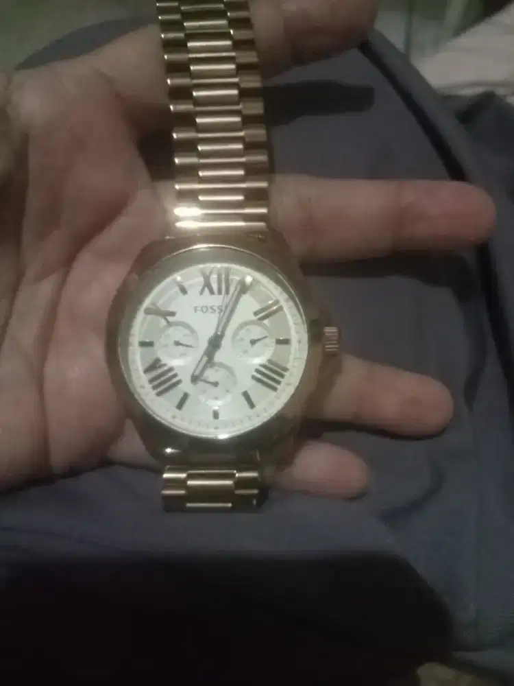Jual jam Fossil rantai rose gold