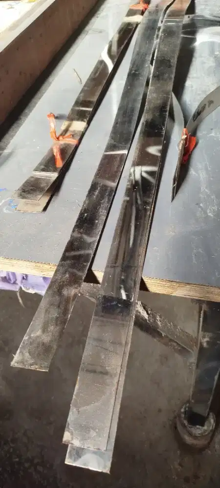 Plat strip mirror 4cm tebal 8mm