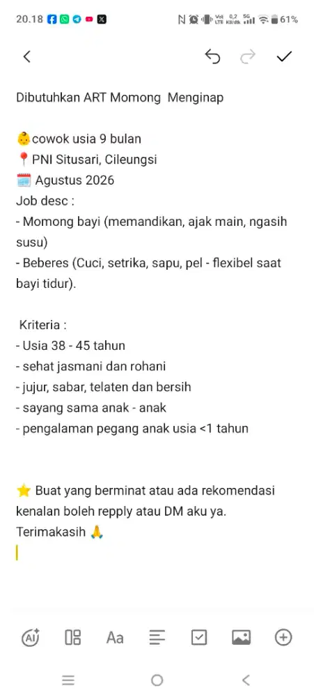 Loker ART Momong