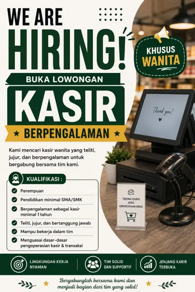 Lowongan kerja f&b fast food operator