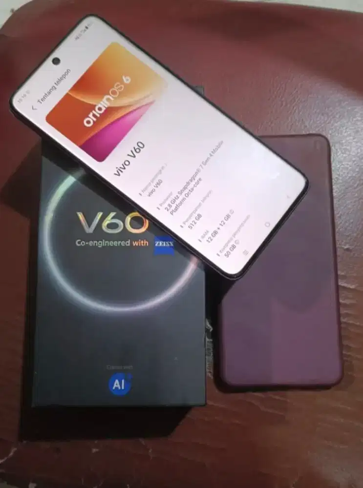 Vivo v60 5G(12/512) fulset ori mnus ad 1 bret  halus ga ngaruh