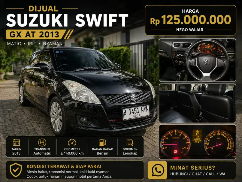 Suzuki Swift GX AT 2013 Full Original