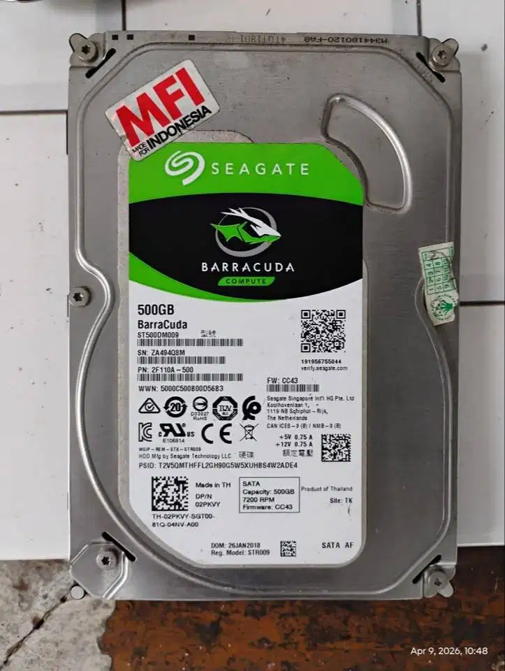 Hardisk Seagate 500gb