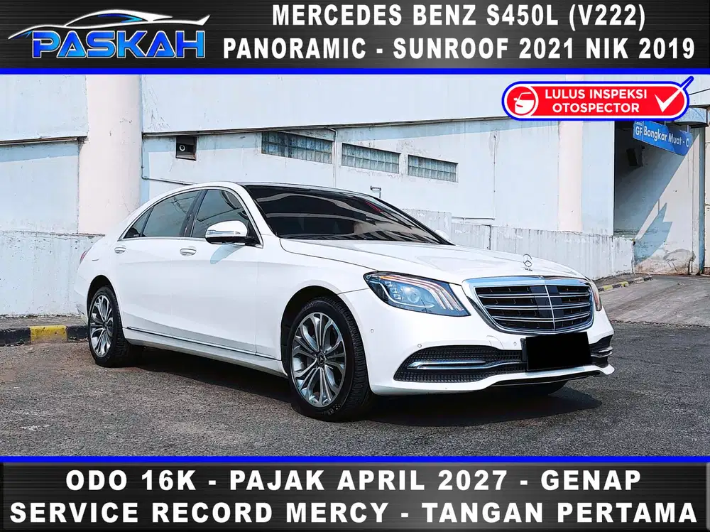 Pajak April 2027 BUNGA=5% S 450 Luxury 2020 NIK 2019 S450L 2020 NIK 19
