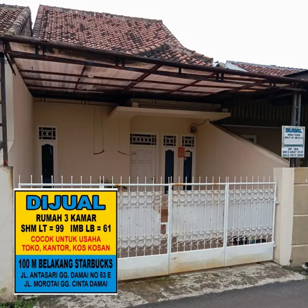 Rumah Murah lokasi Sangat Strategis di Tengah Kota
