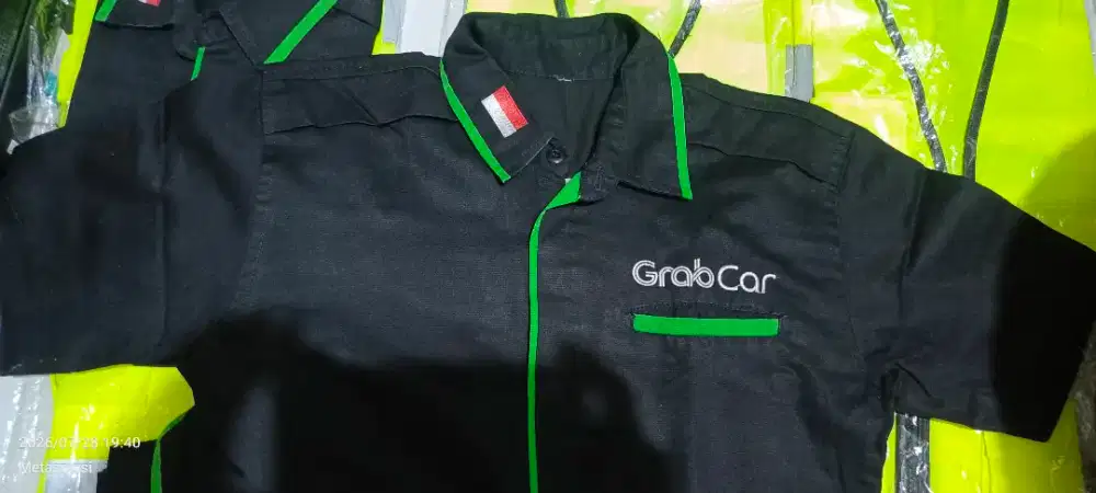 Baju Kemeja Grabcar Hitam Original M