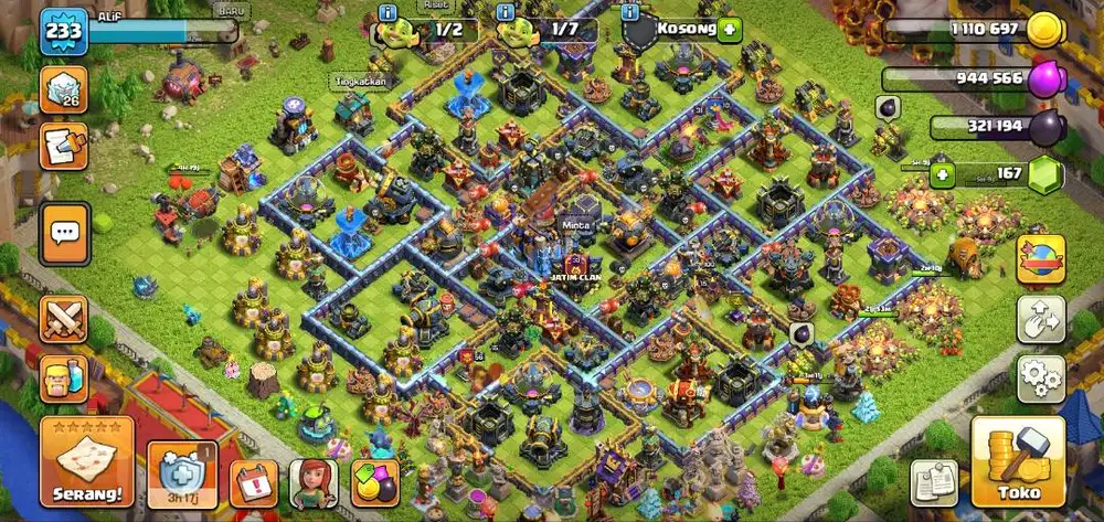 Akun coc TH 18 .