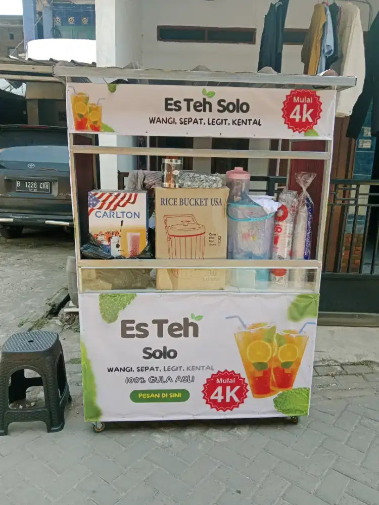 Gerobak teh solo lengkap