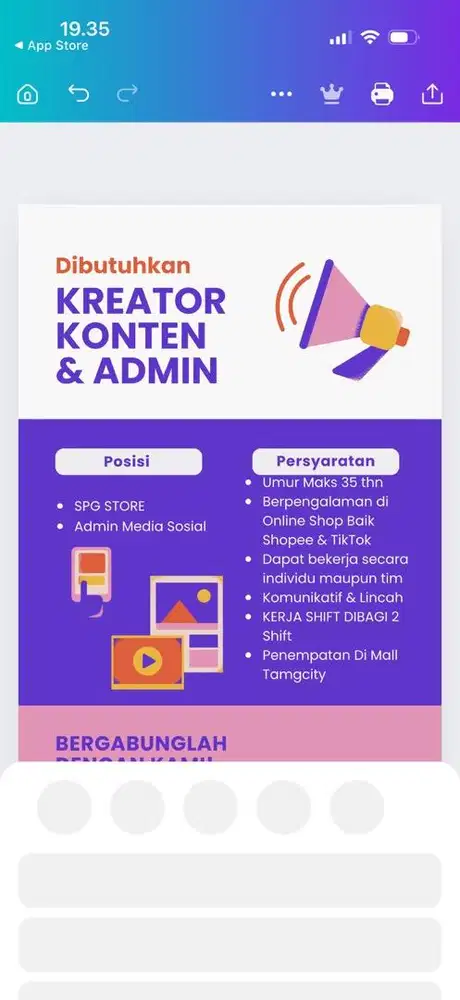 DIBUTUHKAN ADMIN ONLINE SHOP