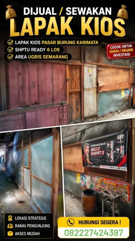 JUAL BELI SEWA LAPAK KIOS