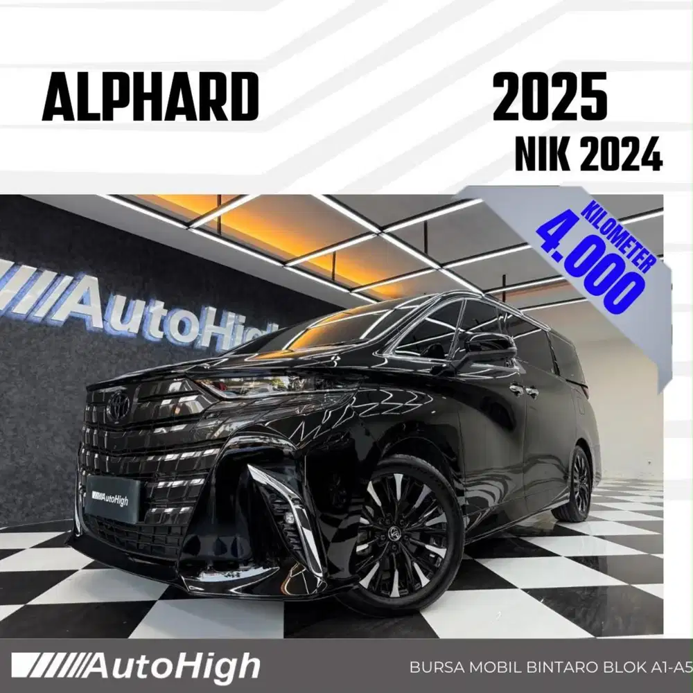 DP10% [Km4.000] Alphard G CVT 2024 Black Reg 2023 #AUTOHIGH
