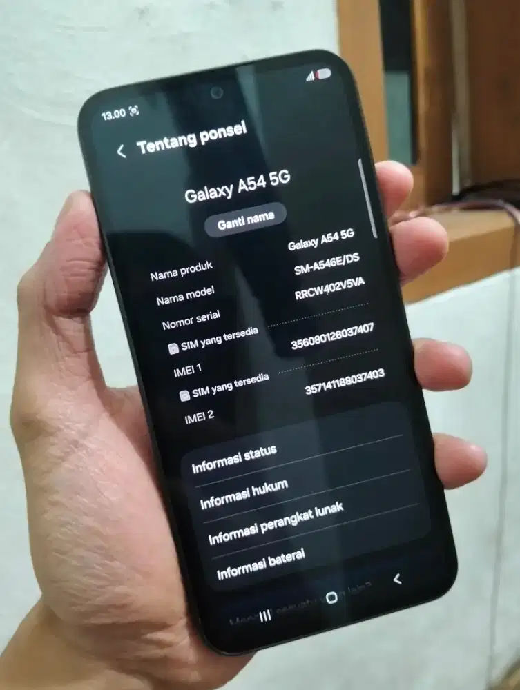 Samsung A54 5G ram 8/256Gb no minus segel perawan lcd original mantap