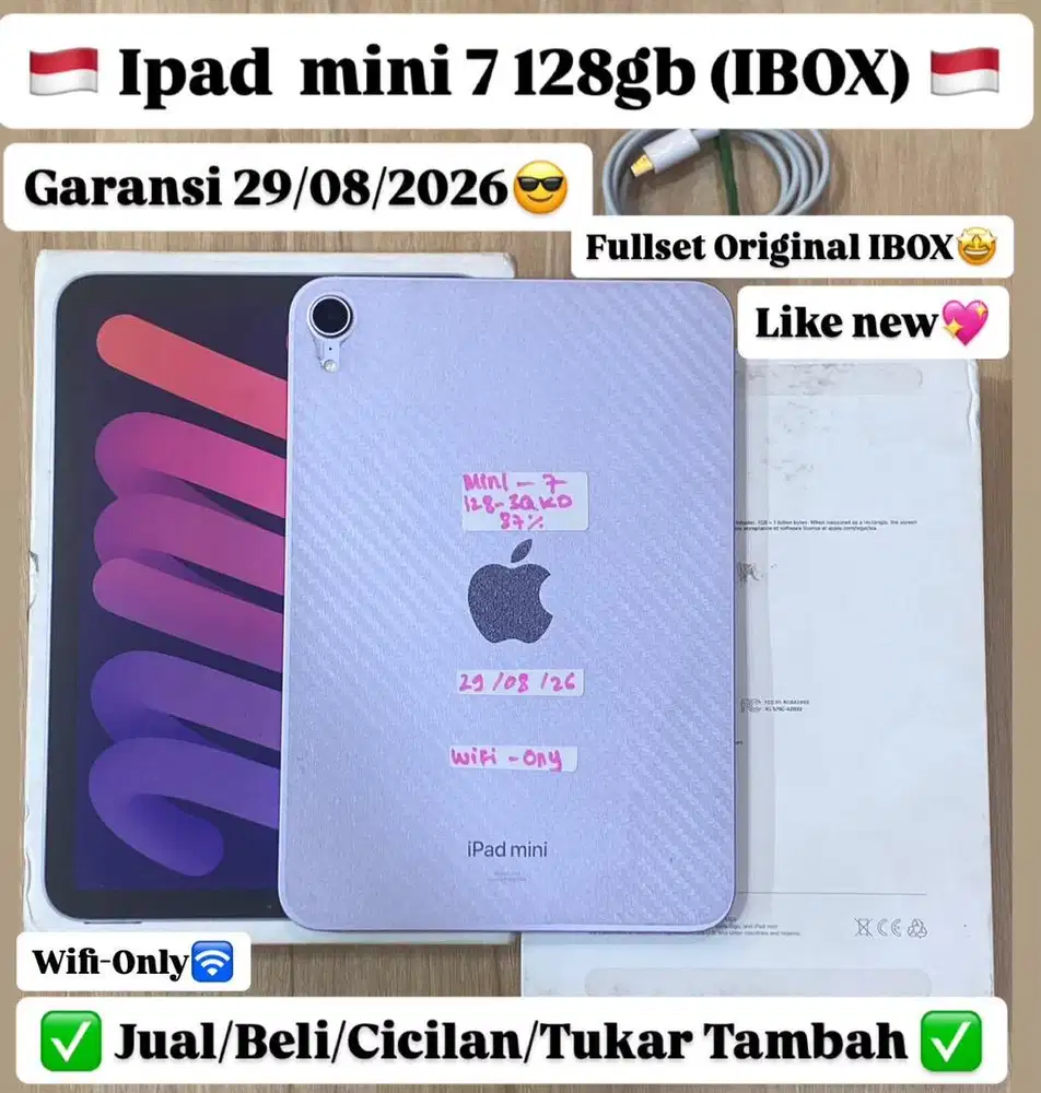 Ipad Mini 7 128 Gb Purple Ibox resmi