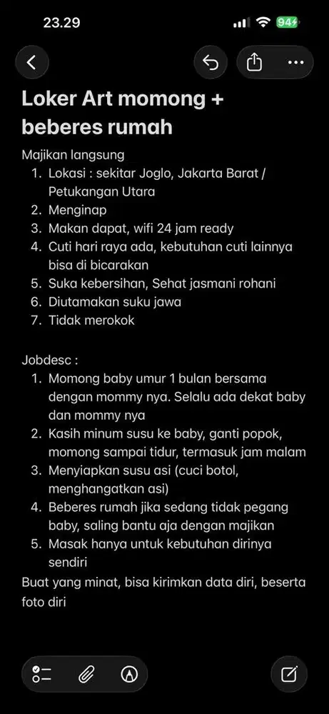 Loker Art momong baby+ beberes rumah