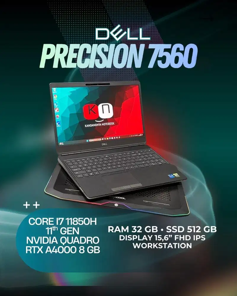 Dell Precision 7560 QUADRO RTX A4000 8GB i7 11850H 32GB 512GB 17 Inch