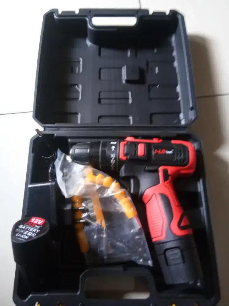 Mesin Bor Baterai Cordless Drill (12 Volt)