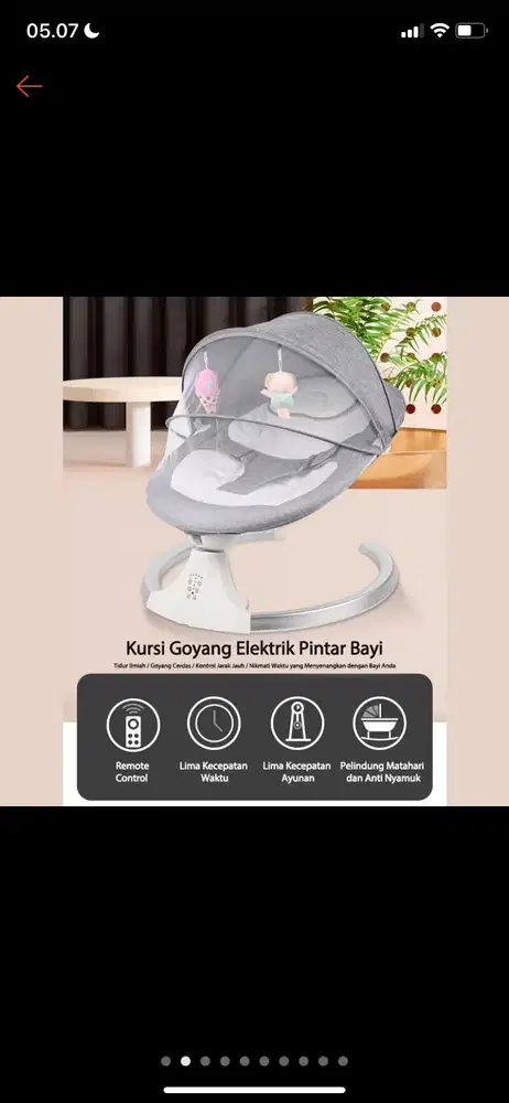 Ayunan Bayi Otomatis Elektrik Swing