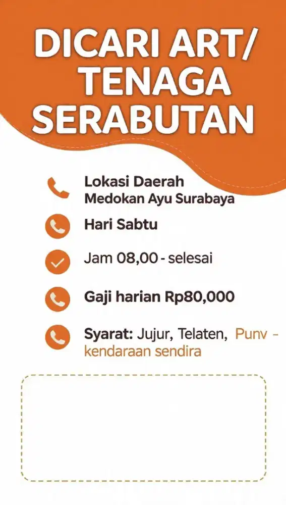 Mencari ART / Serabutan