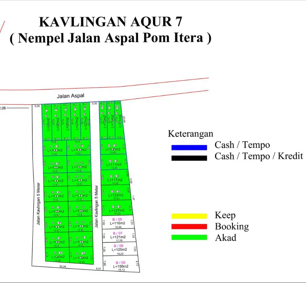 KAVLING RUKO POMBENSIN ITERA DEKAT KAMPUS N JALUR DUA DP MURAH
