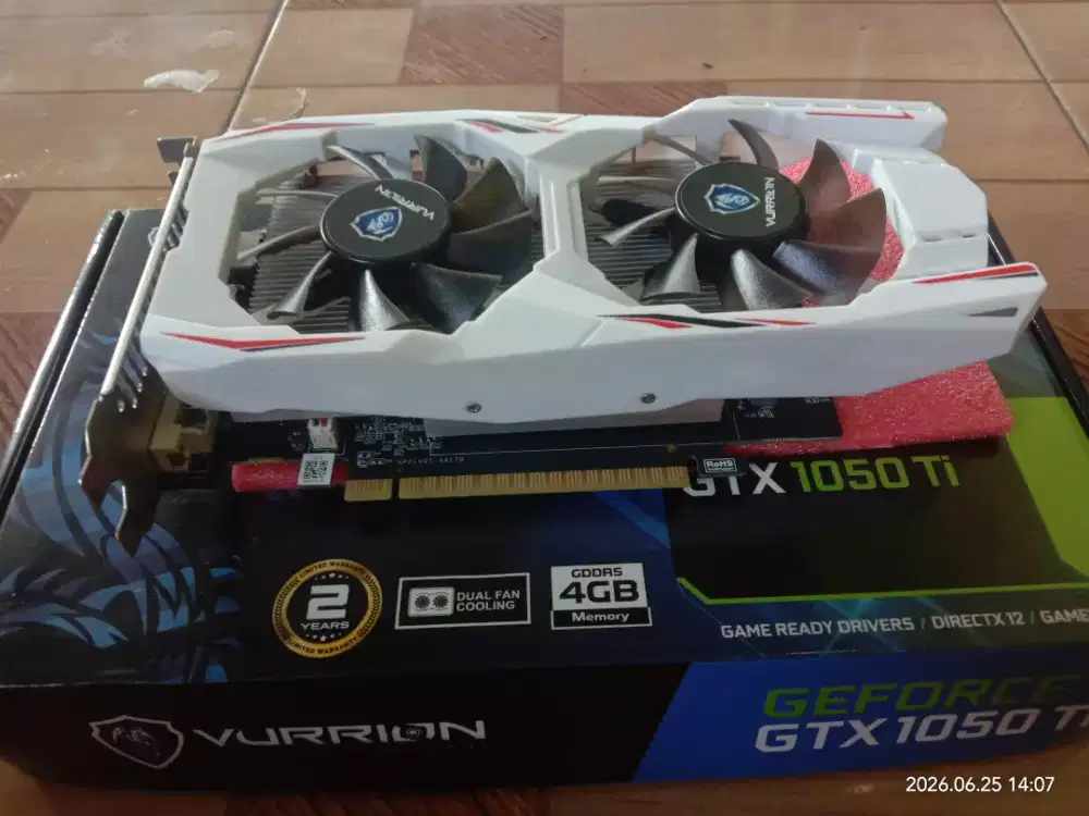 Jual VGA Vurrion GeForce GTX 1050 Ti 4GB GDDR5 128-bit Mulus Normal