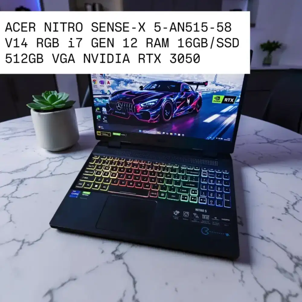ACER NITROSENSE-X 5-AN515-58 V14 i7 GEN 12 RAM 16GB/SSD 512GB RTX 3050