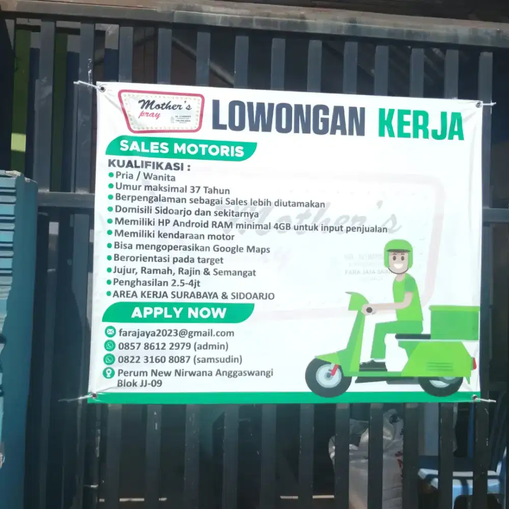 Lowongan kerja seles motoris