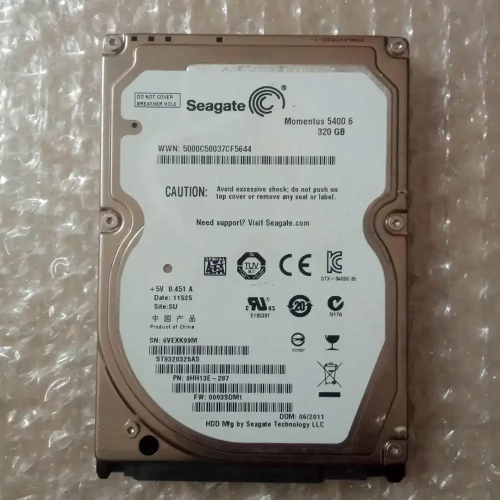 HDD Laptop Seagate Momentus 320B SATA Joss 100%