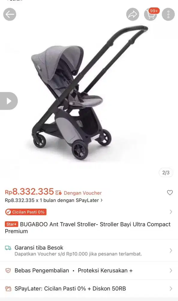 Stroller bugaboo ant travel