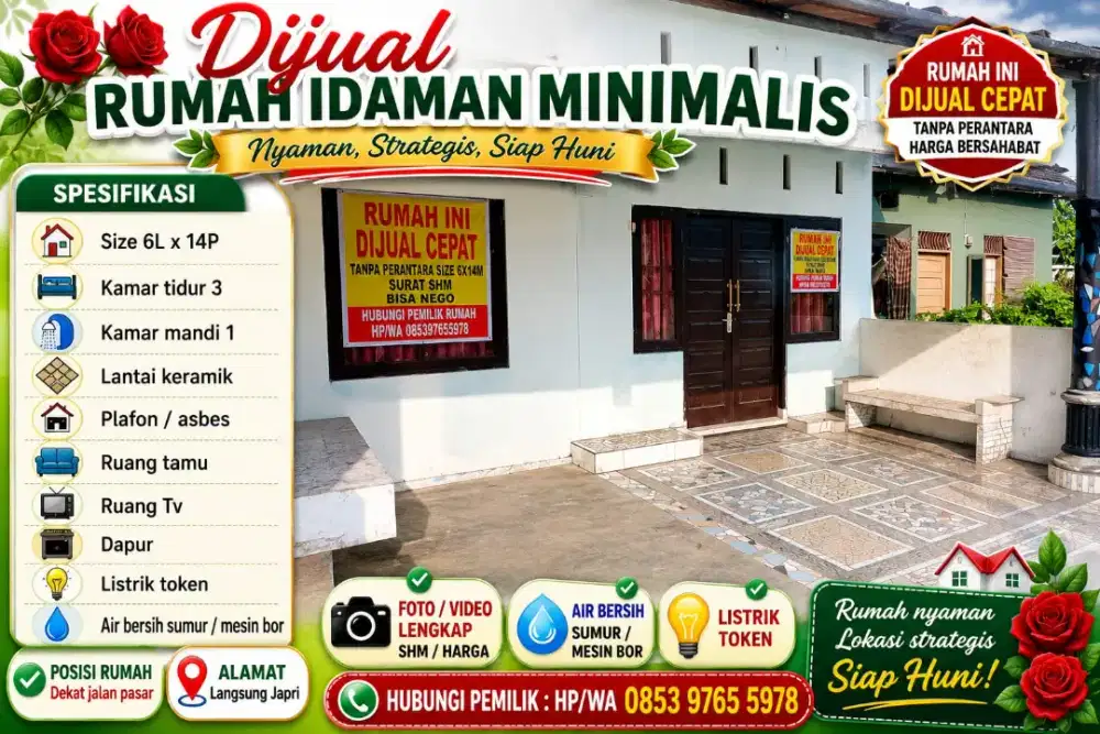 Rumah dijual minimalis