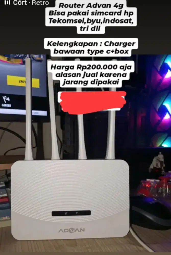 Router Advan CPE v1pro wifi simcard