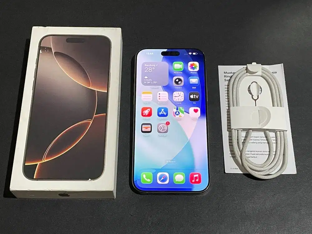 iPhone 16 Pro Max 256gb Garansi iBox GDN Desert Titanium Fullset Ori