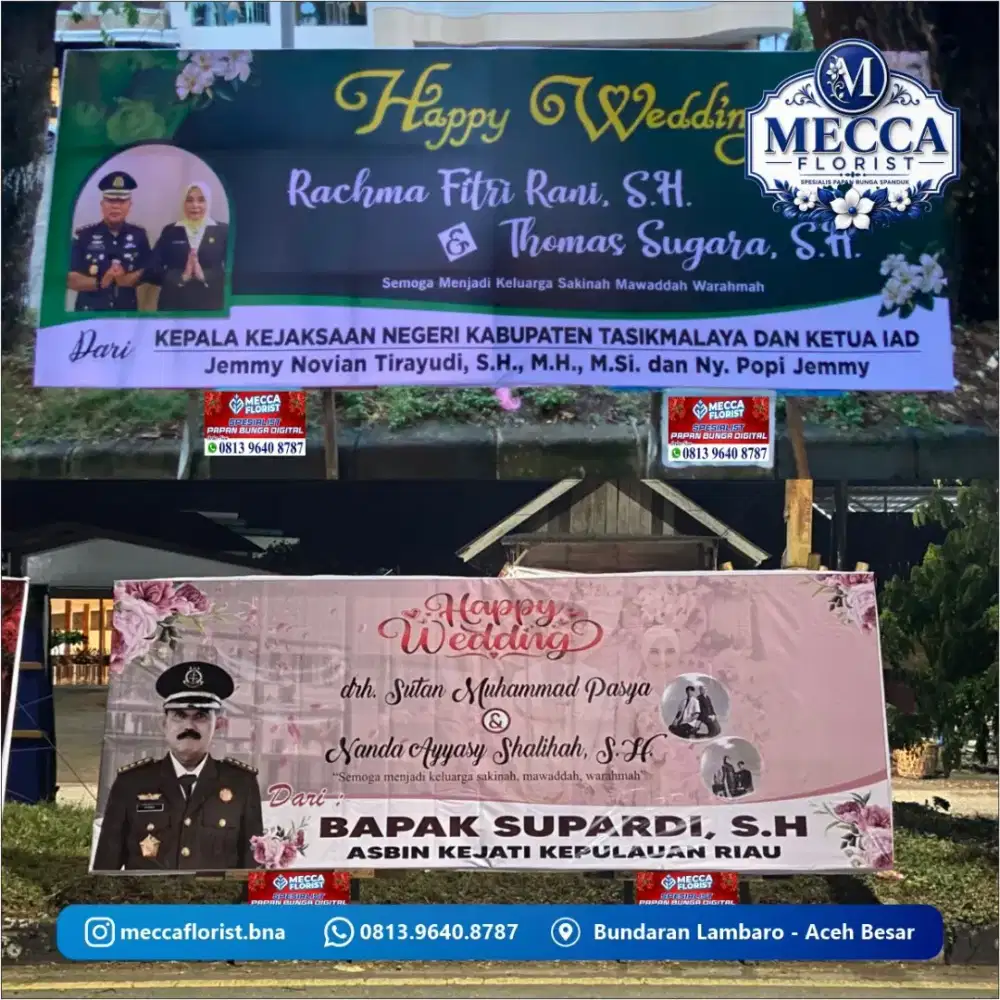Papan bunga spanduk Banda Aceh