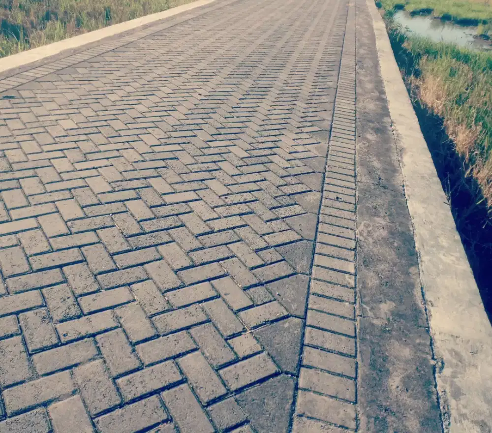 Pasang paving baik jasa aja maupun plus bahan