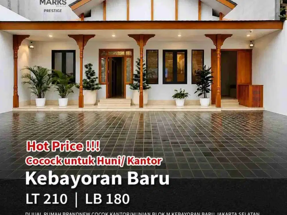 TURUN HARGA! RUMAH BRAND NEW DI BLOK M, HANYA 7 MENIT KE MRT BLOK M! 

 DIJUAL RUMAH BRAND NEW
Cocok untuk Hunian maupun Kantor

 Blok M, Kebayoran Baru, Jakarta Selatan