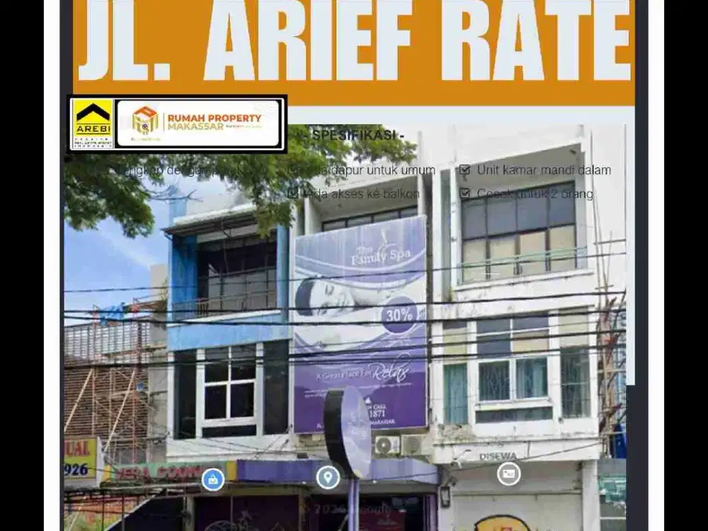 Ruko Jl Arief Rate
4.5 X18 3 Lantai
Dekat Mas Daeng
Rp. 6,5 Milyar