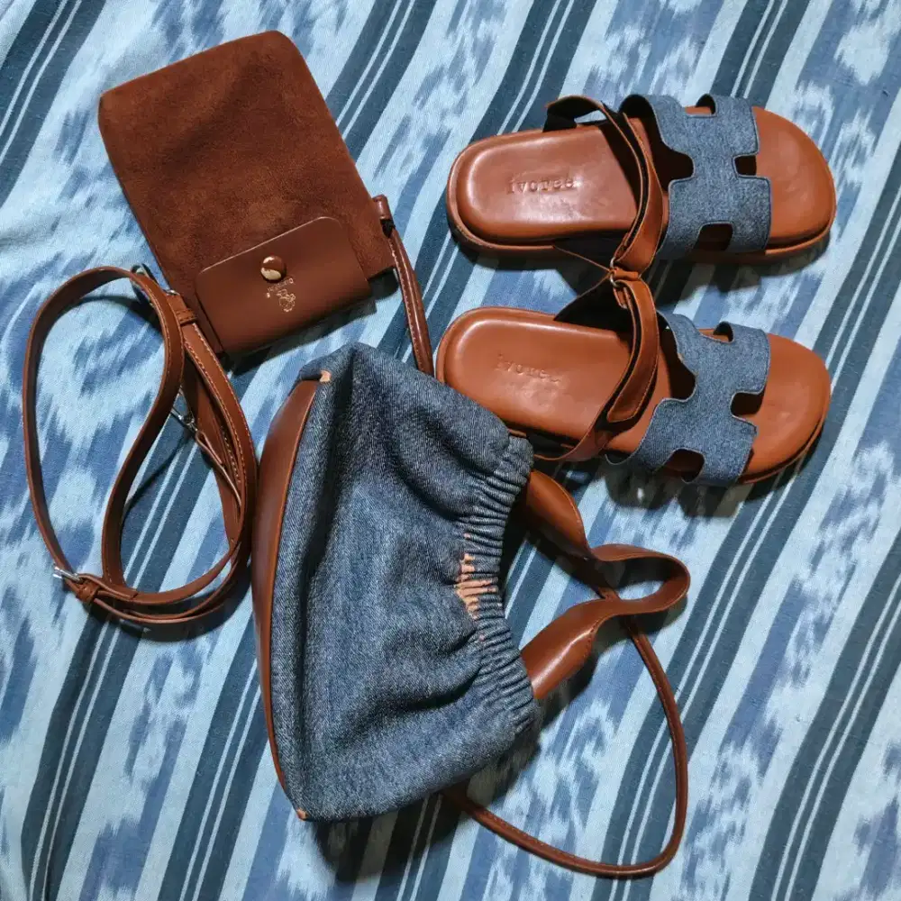 PRELOVED TAS DIANEFINI, SANDAL IVOREE, TAS SEMPREM MADELYN BAG