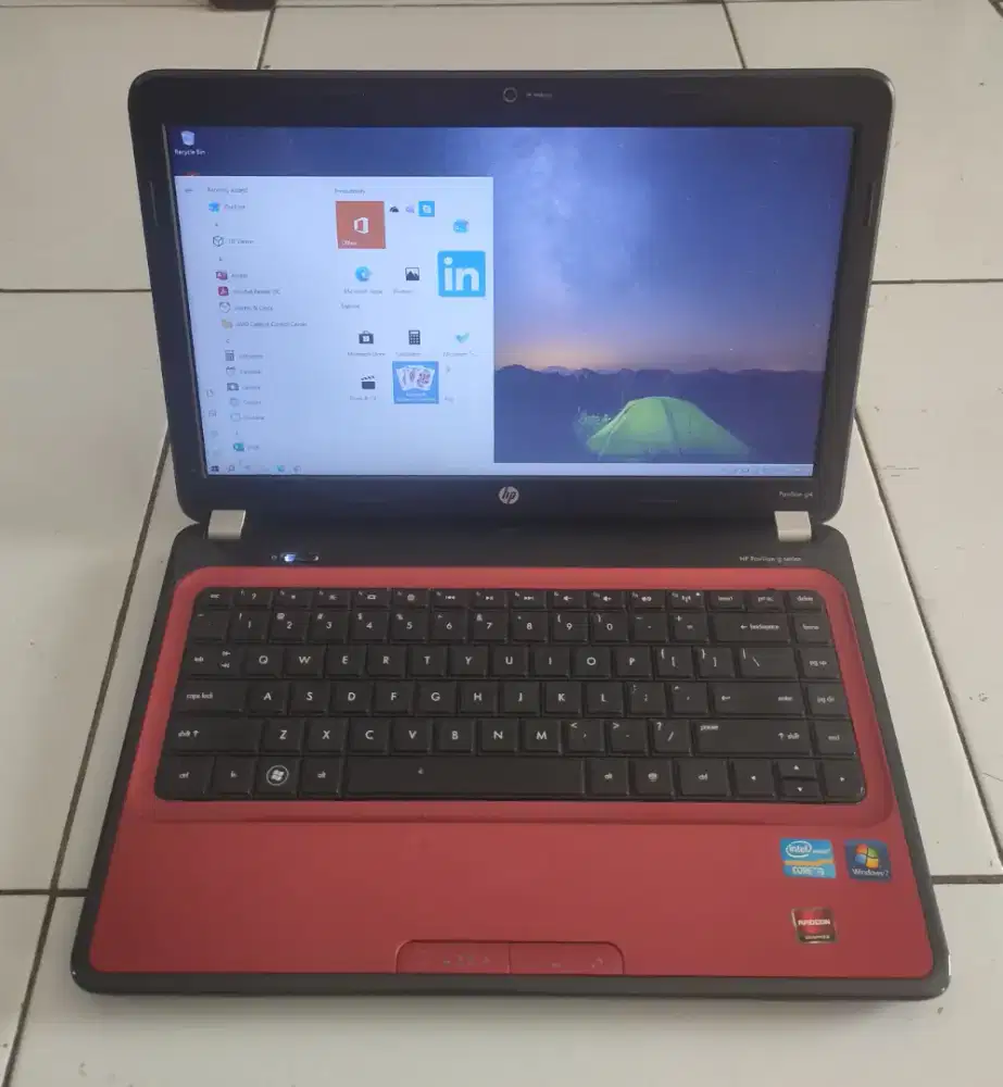 Laptop hp core i3 ram 4 batre 2 jam windows 10