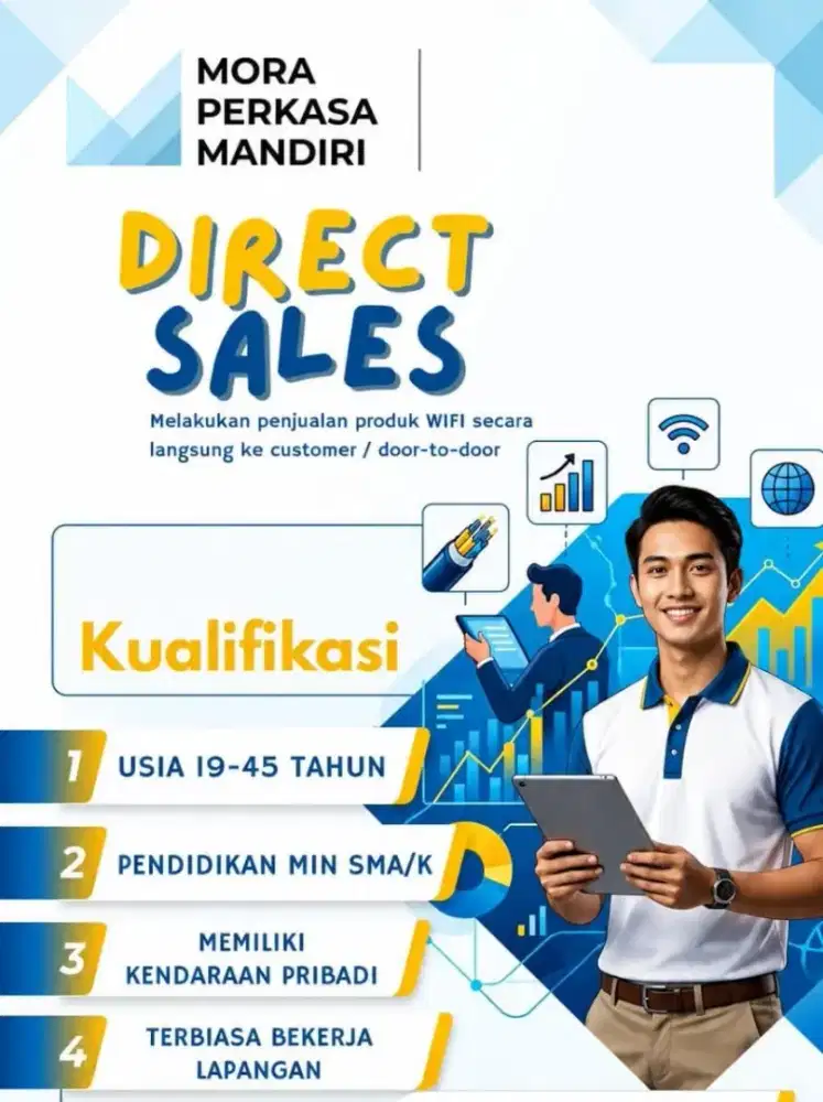 Dibutuhkan segera Direct Sales, mobile dan door to doors