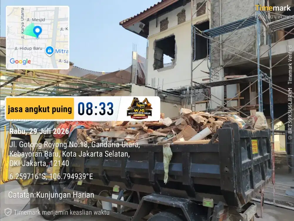 Jasa buang puing tanah