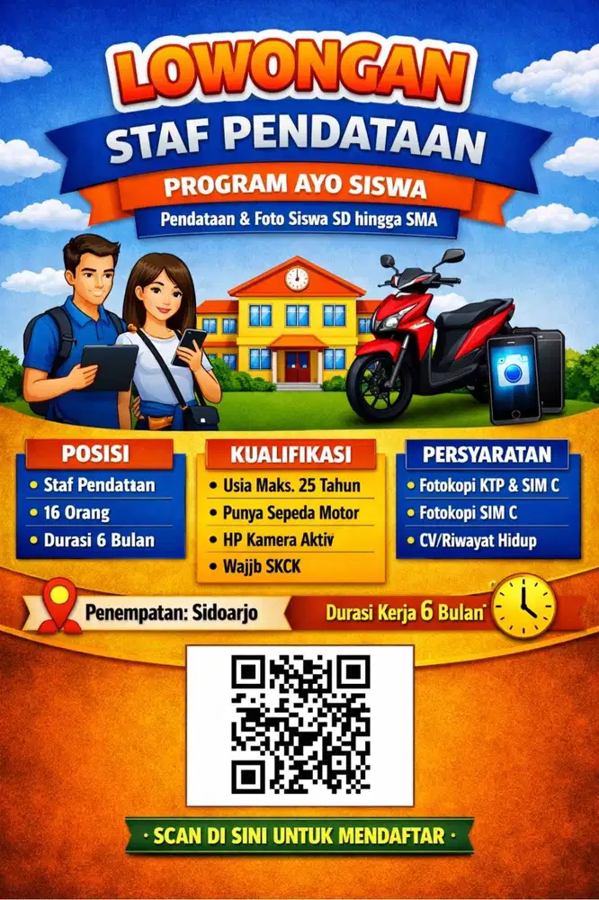 Lowongan Kerja Staf Pendataan Ayosiswa