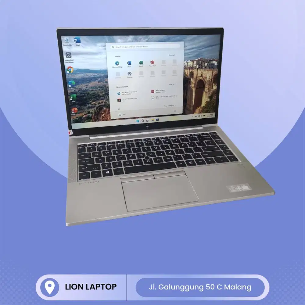 RAM 16GB Ryzen 5 SSD 256GB Slim Alumium HP Elitebook 845 G7 [29|07]