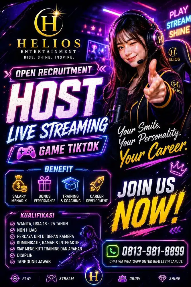 HOST LIVE STREAMING GAME TIKTOK WANITA