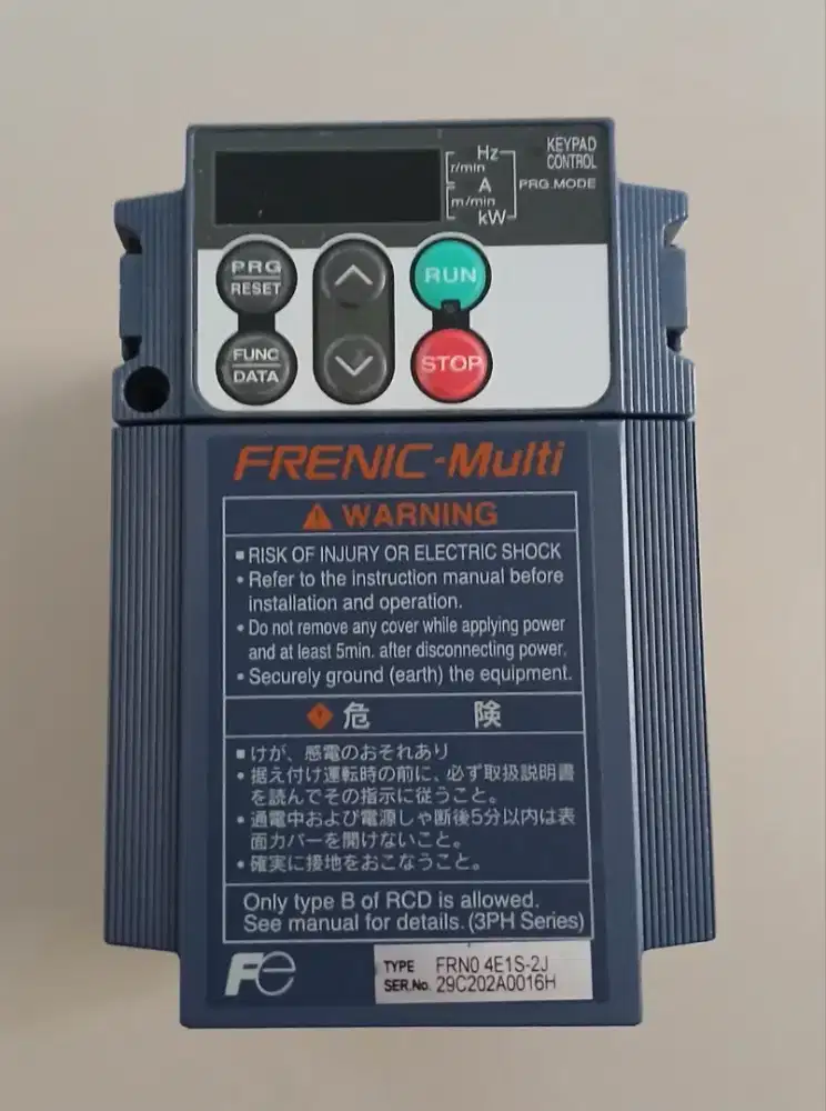 Inverter fuji 0.4 kw 220 volt in 1 phase out 3 phase normal