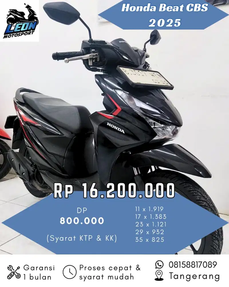 Beat CBS 2025, jual beli motor seken